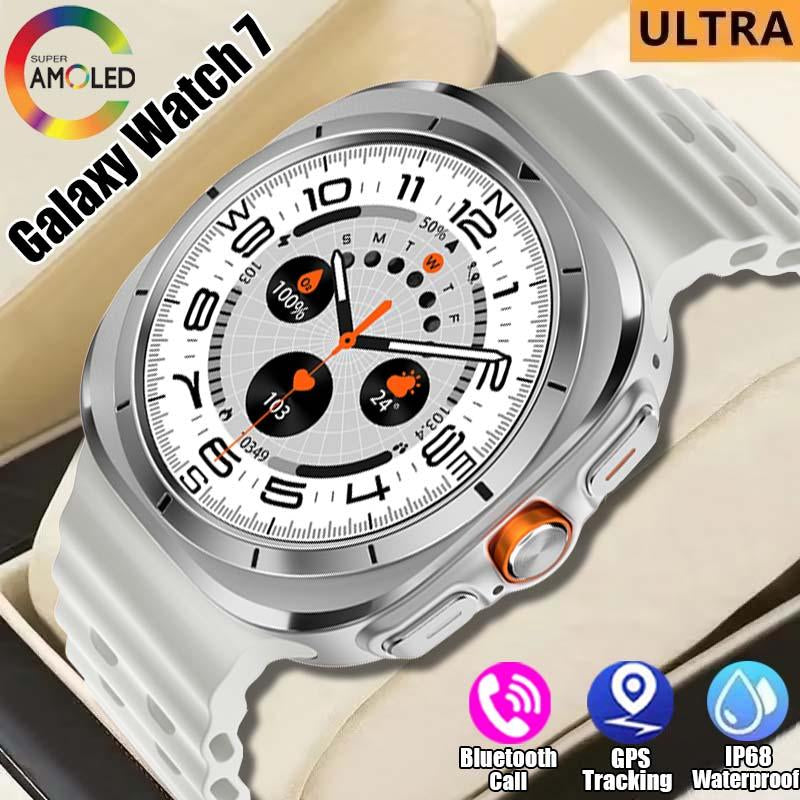 2024 New Smart Watch for Samsung Galaxy Watch 7 Ultra Men GPS Track Smartwatch Amoled Always Display Clock BT Talk Smart Watch Smart Watches