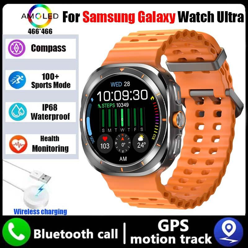 2024 New Smart Watch for Samsung Galaxy Watch 7 Ultra Men GPS Track Smartwatch Amoled Always Display Clock BT Talk Smart Watch Smart Watches