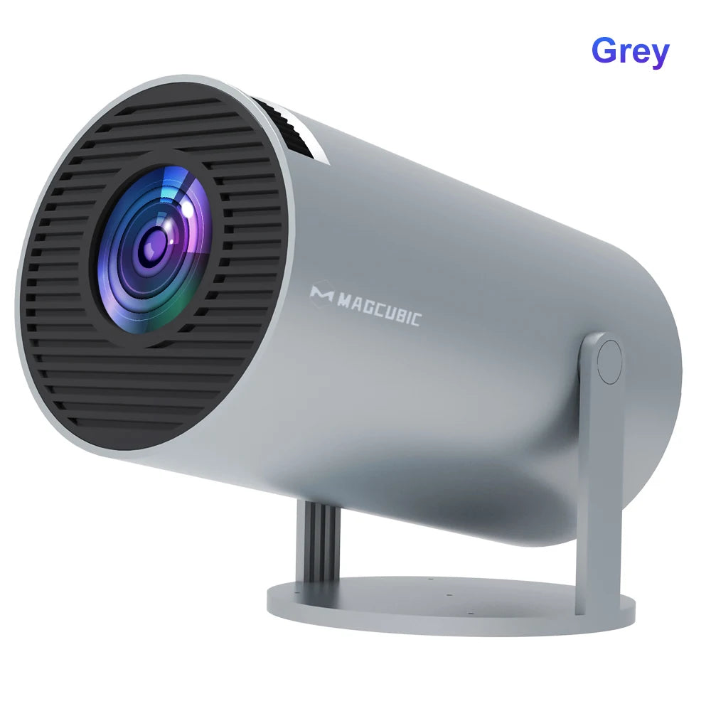 HY300 Pro Portable Projector - Android 11, 4K Resolution, 1280x720P, Dual WiFi, 260 ANSI Lumens, 180° Flexibility, Bluetooth 5.0, Ideal for Outdoor Cinema.