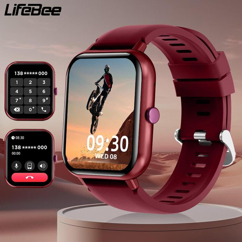 LIFEBEE 1.83 Inch Fashion Touch Screen Smart Watch, Digital Fitness Tracker with 100+ Sports Modes, Calories Fitness Watch for Men Women, Smart-Watch, Wearable Devices