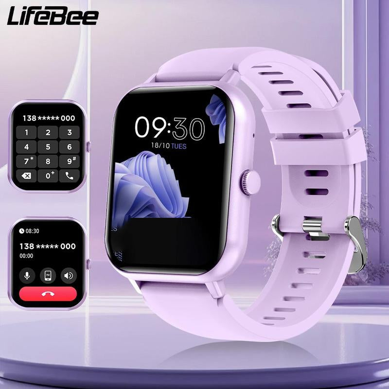 LIFEBEE 1.83 Inch Fashion Touch Screen Smart Watch, Digital Fitness Tracker with 100+ Sports Modes, Calories Fitness Watch for Men Women, Smart-Watch, Wearable Devices