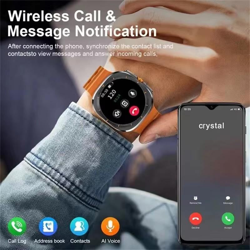 2024 New Smart Watch for Samsung Galaxy Watch 7 Ultra Men GPS Track Smartwatch Amoled Always Display Clock BT Talk Smart Watch Smart Watches