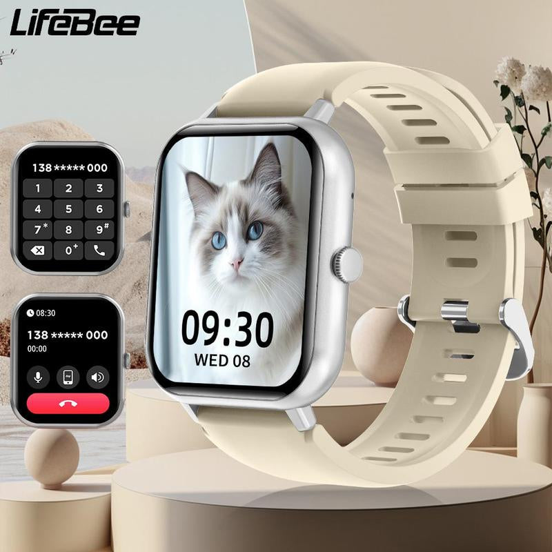 LIFEBEE 1.83 Inch Fashion Touch Screen Smart Watch, Digital Fitness Tracker with 100+ Sports Modes, Calories Fitness Watch for Men Women, Smart-Watch, Wearable Devices