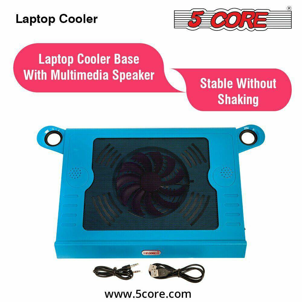 5 Core Laptop Cooler Cooling Pad Ultra-Slim Portable Design USB