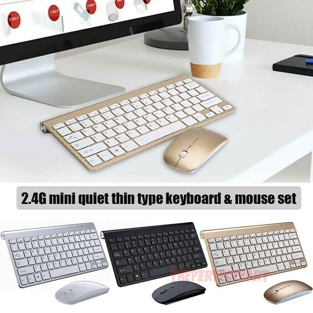 Mini Wireless Keyboard And Mouse Set Waterproof 2.4G For Mac Apple PC