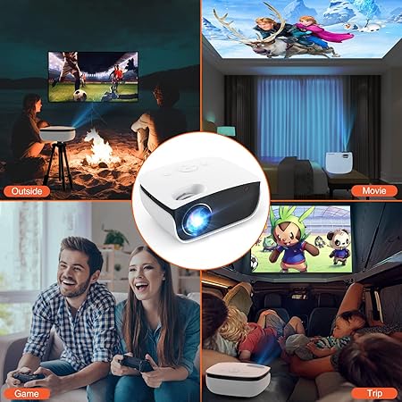 Devanti Mini Video Projector Wifi USB HDMI Portable 2000 Lumens HD