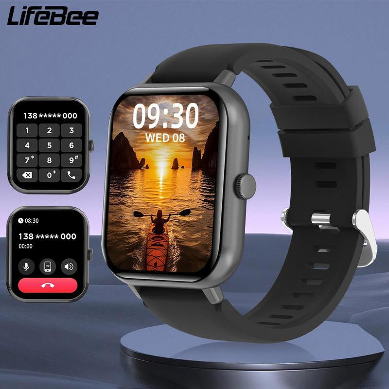 LIFEBEE 1.83 Inch Fashion Touch Screen Smart Watch, Digital Fitness Tracker with 100+ Sports Modes, Calories Fitness Watch for Men Women, Smart-Watch, Wearable Devices