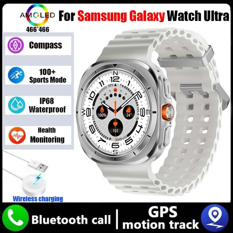 2024 New Smart Watch for Samsung Galaxy Watch 7 Ultra Men GPS Track Smartwatch Amoled Always Display Clock BT Talk Smart Watch Smart Watches