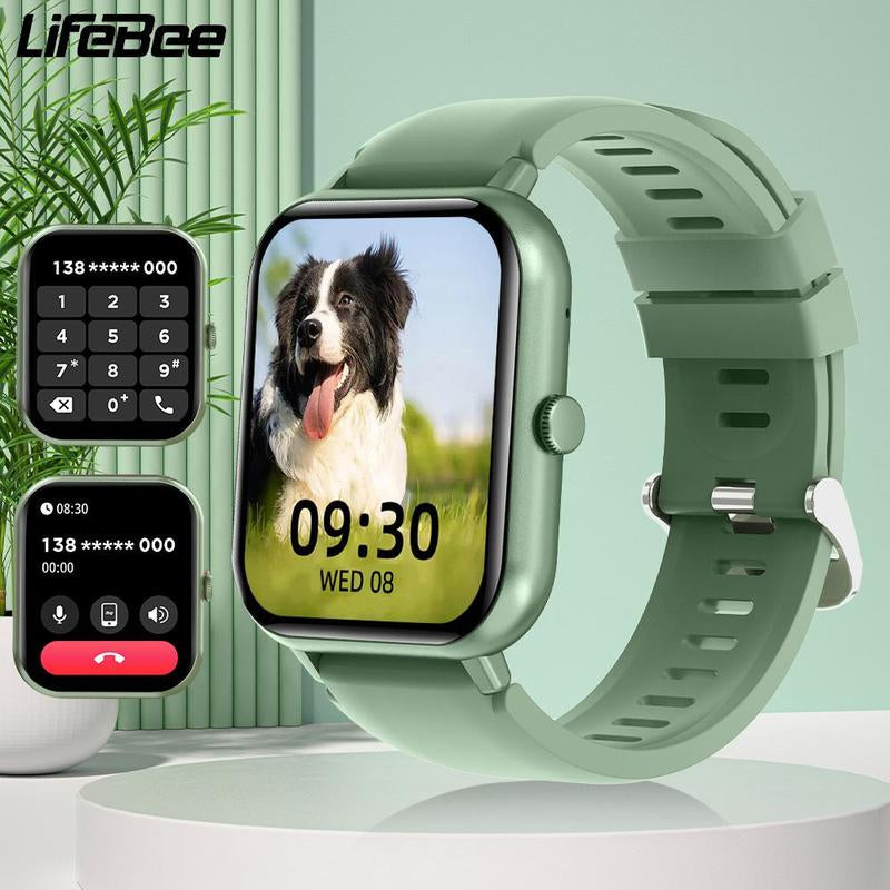 LIFEBEE 1.83 Inch Fashion Touch Screen Smart Watch, Digital Fitness Tracker with 100+ Sports Modes, Calories Fitness Watch for Men Women, Smart-Watch, Wearable Devices