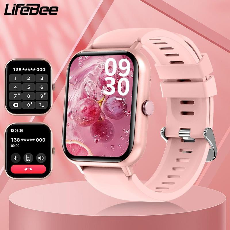 LIFEBEE 1.83 Inch Fashion Touch Screen Smart Watch, Digital Fitness Tracker with 100+ Sports Modes, Calories Fitness Watch for Men Women, Smart-Watch, Wearable Devices