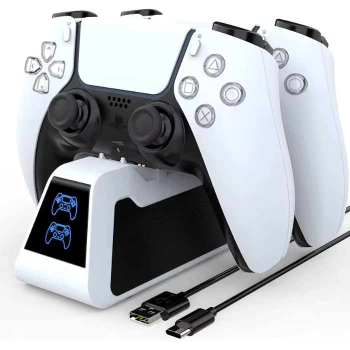 Dual Fast Charging Dock Station for Sony PS5 Wireless Controllers with USB 3.1 Connectivity