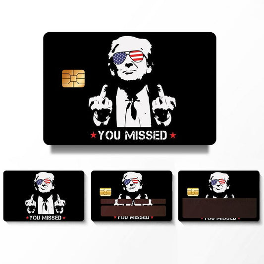 2024 Trump You Missed Credit Card Skin, Debit Card Skin Cover, Credit Card Sticker Cover - Stylish Card Stickers for Debit Cards and Credit Cards - Credit Card Cover