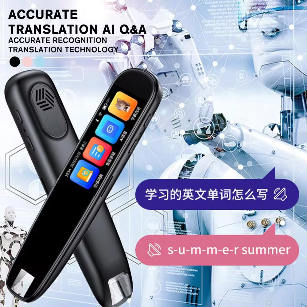 Offline Translation Pen for Teacher Student Dictionary English Intelligent Scanning Point Reading 123 Languages Translator Pen.