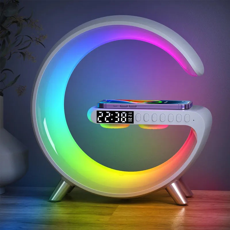 Multifunctional Wireless Charger Alarm Clock Speaker APP Control