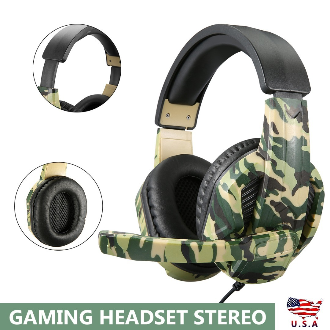 3.5mm Gaming Headset Stereo Surround Headphone For PS4 Laptop Xbox