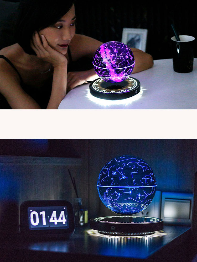 Magnetic Levitation Moon Table Lamp RGB Floating Ball Lamp Night Light