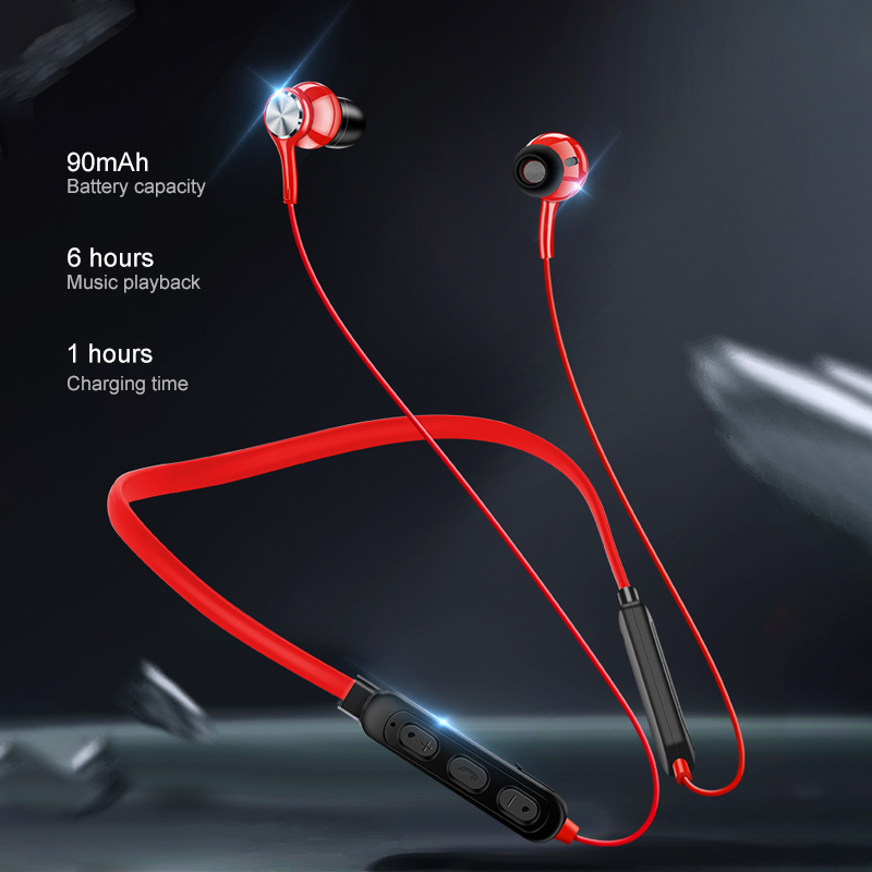 Sport Neckband Bluetooth Earphone Magnetic Wireless Headphones.