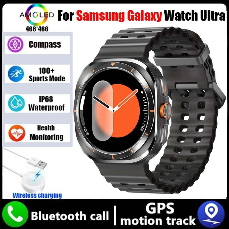 2024 New Smart Watch for Samsung Galaxy Watch 7 Ultra Men GPS Track Smartwatch Amoled Always Display Clock BT Talk Smart Watch Smart Watches