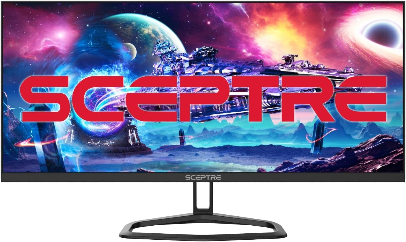 30-Inch Curved Ultra-Wide Gaming Monitor 21:9 2560x1080, 200Hz Refresh Rate, Slim Design, HDMI & DisplayPort, Built-In Speakers, Metal Black (C305B-200UN1).