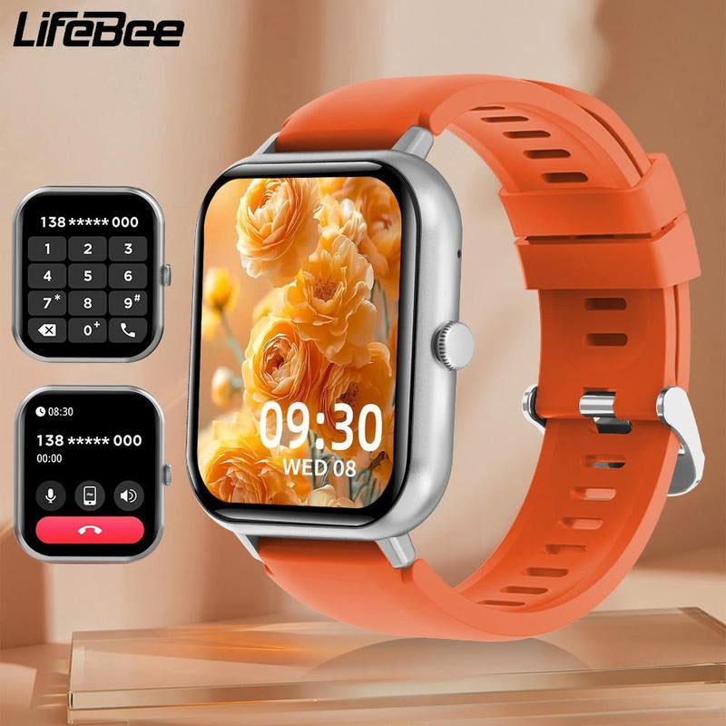 LIFEBEE 1.83 Inch Fashion Touch Screen Smart Watch, Digital Fitness Tracker with 100+ Sports Modes, Calories Fitness Watch for Men Women, Smart-Watch, Wearable Devices