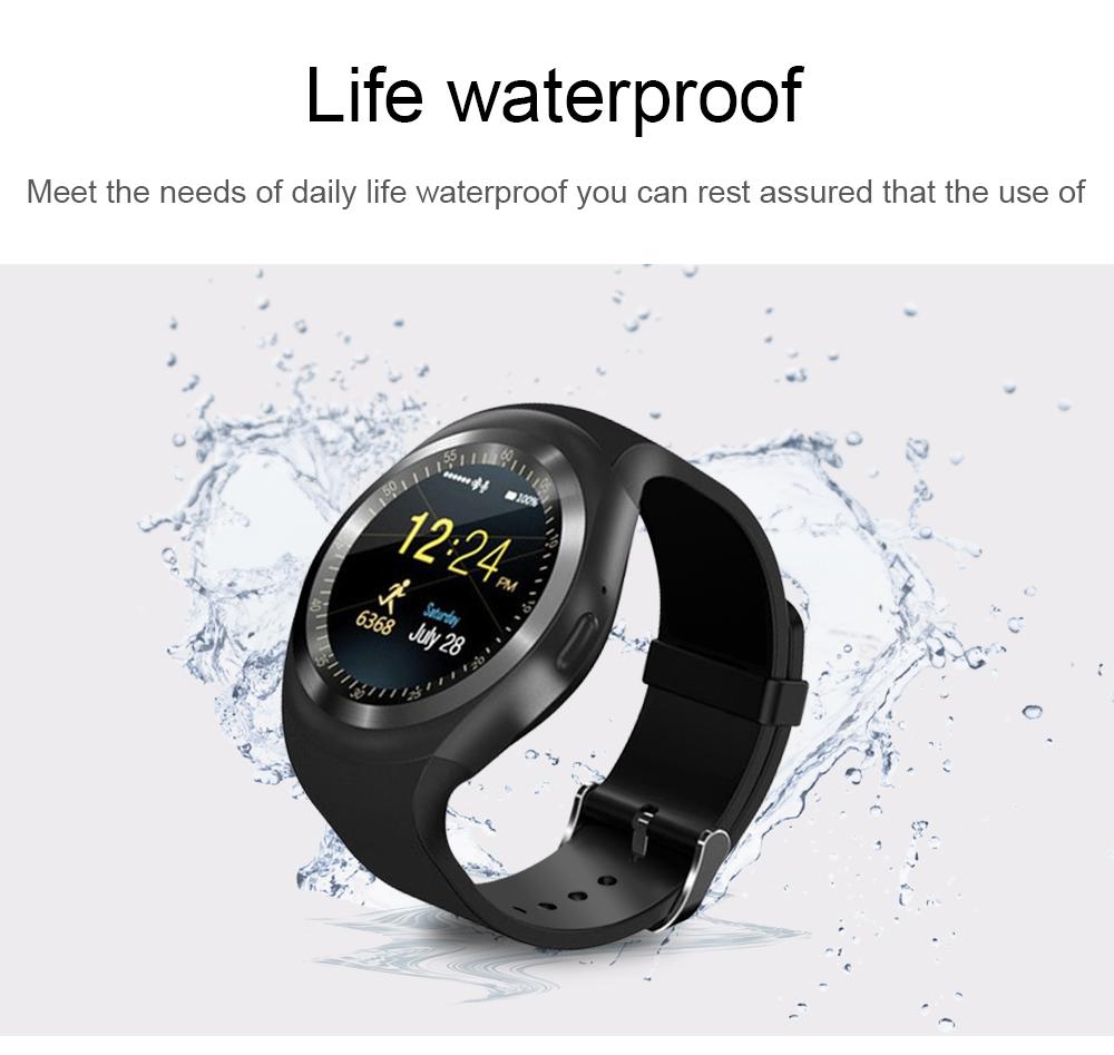 Y1 smart watch wristband style high resolution Relogio Android phone